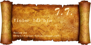 Tisler Tóbia névjegykártya